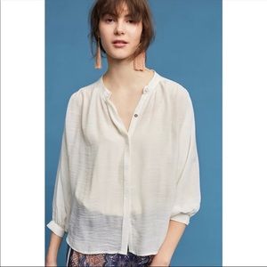 Anthropologie Maeve Brynna Buttondown Top